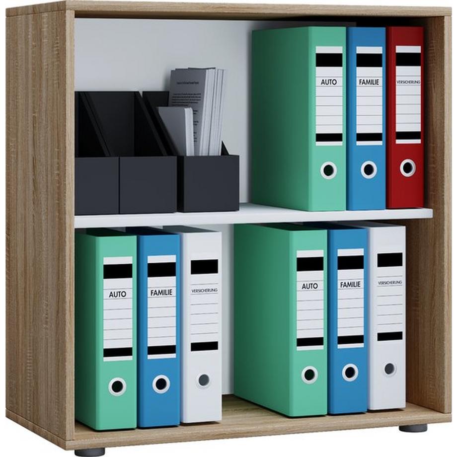 Holz Büro Stand Regal Bücher Ordner Aktenregal Ordnerregal Bücherregal Lona 2f