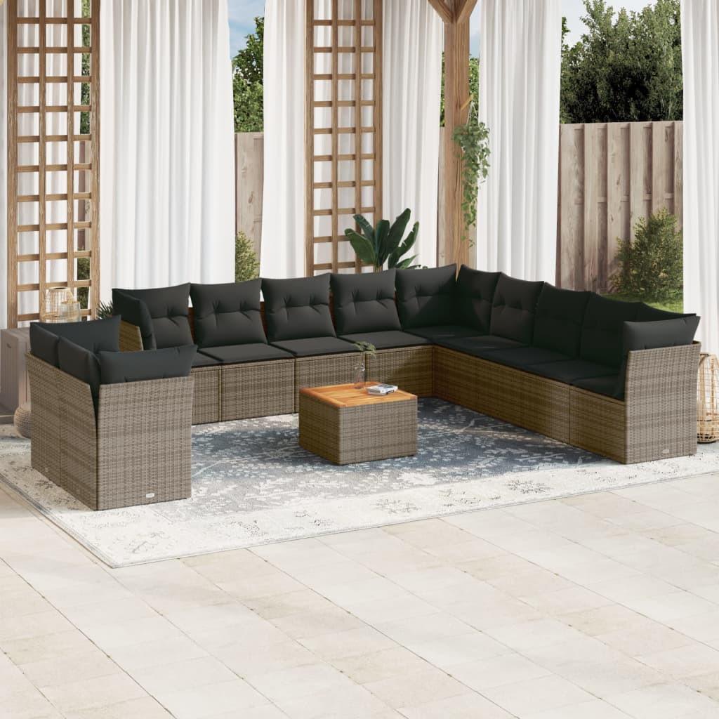 VidaXL set divano da giardino Polirattan  