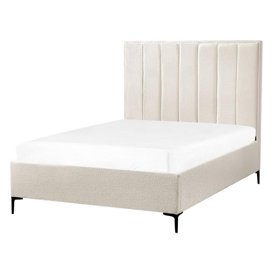 Beliani Letto contenitore en Bouclé Moderno SEZANNE  