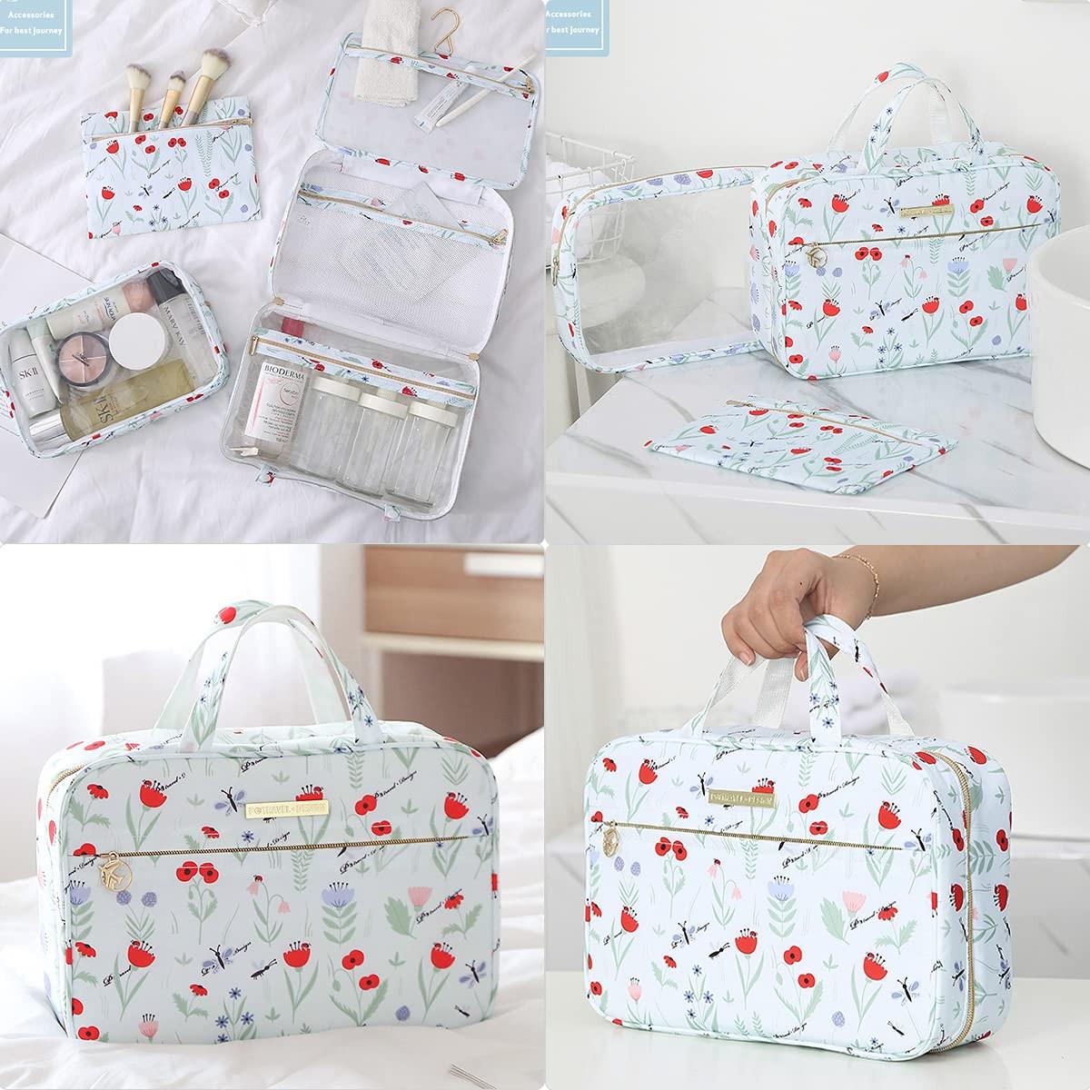 Only-bags.store Kulturbeutel zum Aufhängen Reisekosmetiktasche Grosse wasserdichte Kosmetiktasche  