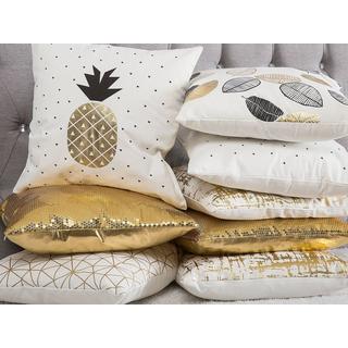 Beliani Lot de 2 coussins en Coton Moderne YASMIN  