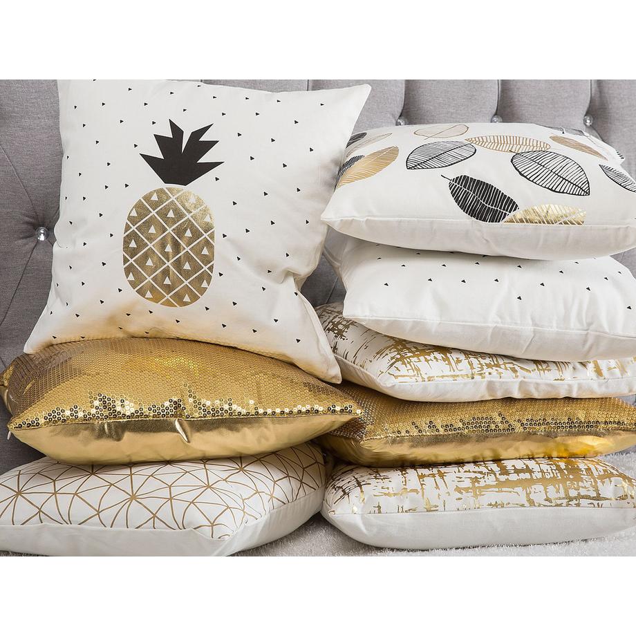 Beliani Lot de 2 coussins décoratifs en Coton Moderne YASMIN  