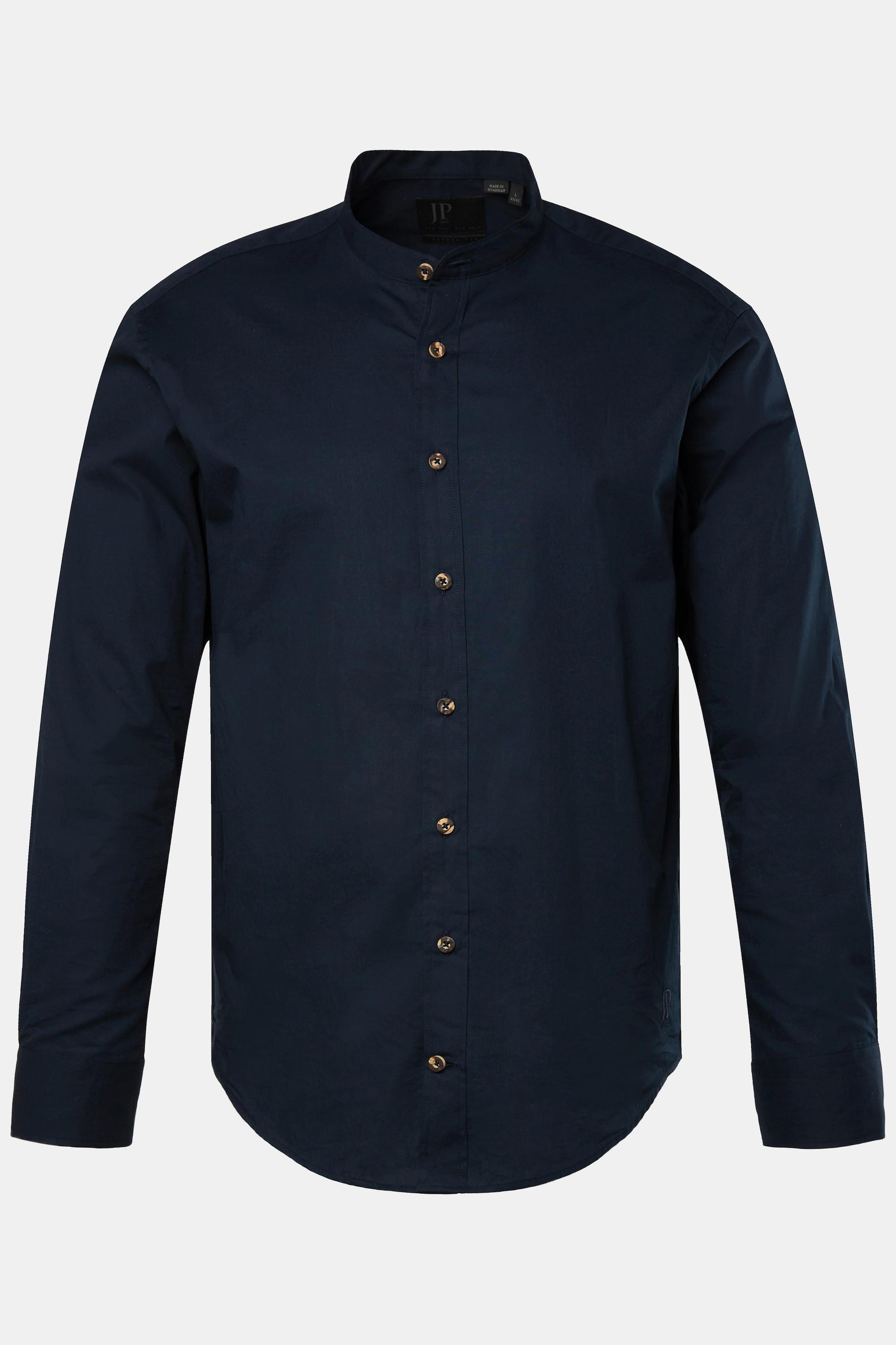 JP1880  Camicia in tradizionale stile Tracht con maniche lunghe, collo alla coreana e vestibilità moderna, fino alla tg. 8XL 