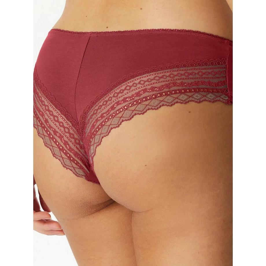 Schiesser Slip brasiliana con bordo in pizzo  