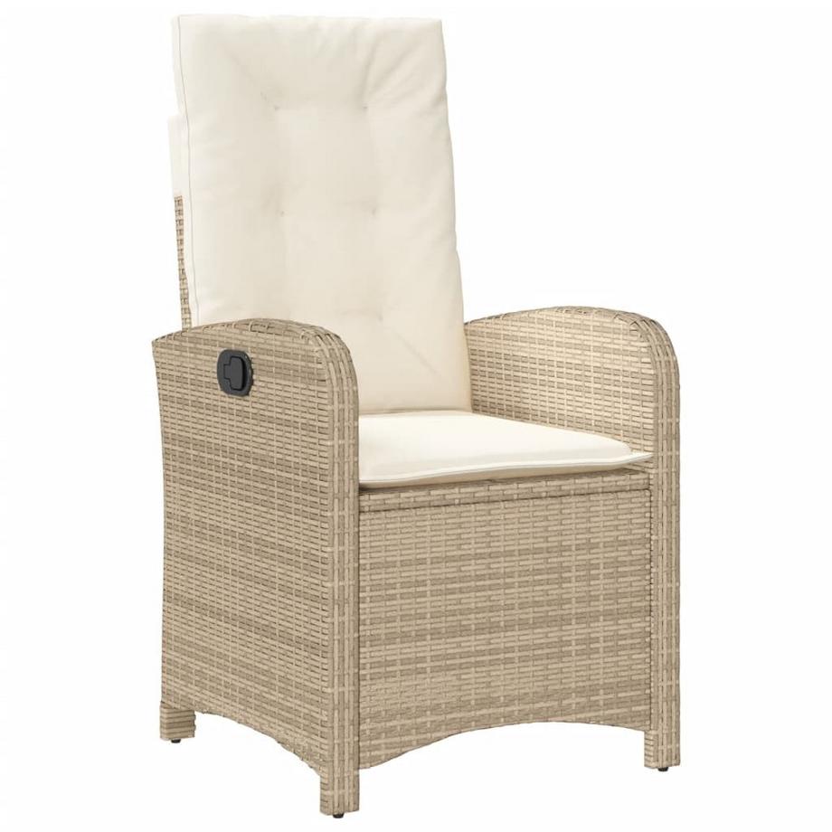 VidaXL Chaise de jardin inclinable rotin synthétique  