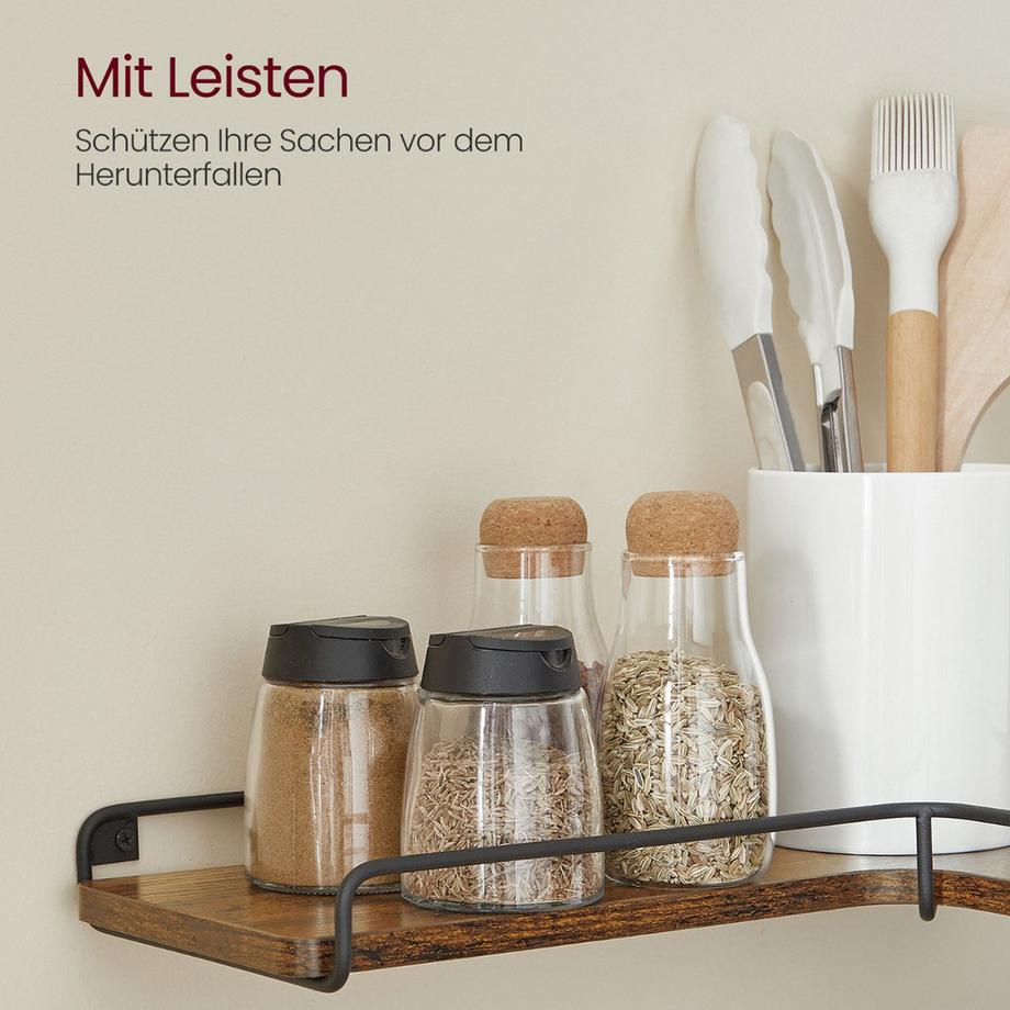 Songmics L-förmiges Eckregal Wandregal 2er Set  