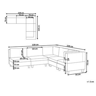 Beliani Ecksofa aus Polyester Modern UNSTAD  