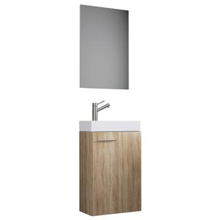 VCM 3-tlg Badmöbel Set Gäste WC Gästebad Waschplatz Waschtisch klein schmal Slito SP  