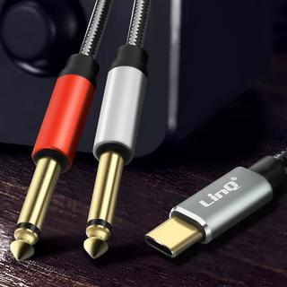 Avizar  Cavo audio USB-C / 2 jack 6,3,5 mm LinQ 