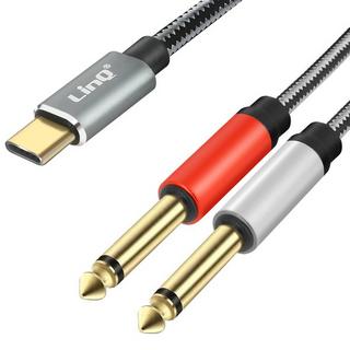 Avizar  Cavo audio USB-C / 2 jack 6,3,5 mm LinQ 