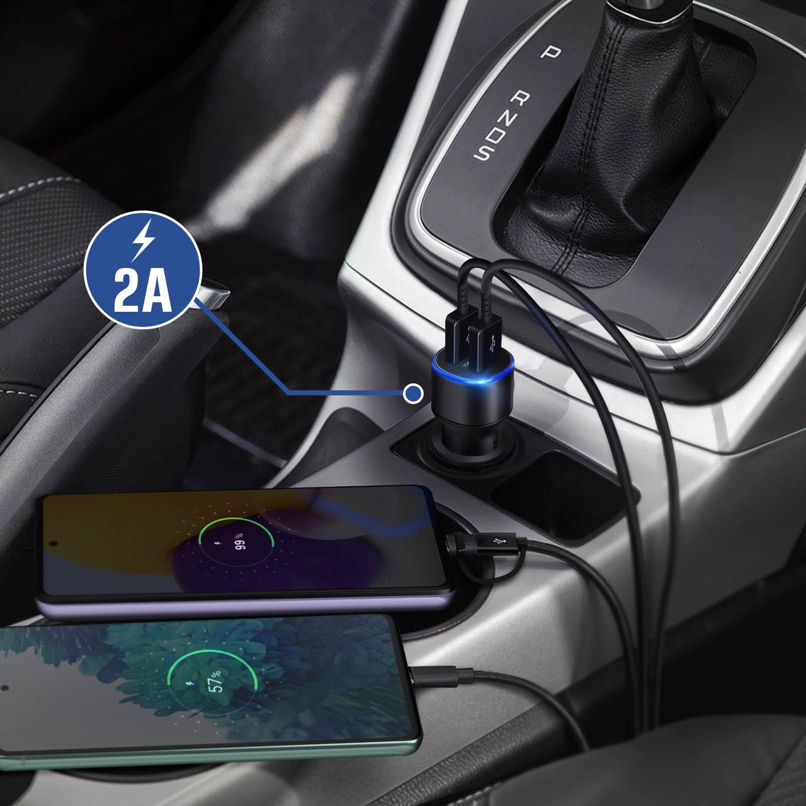 SAMSUNG Fast Charg 15W (2x USB-A) Original Samsung 2x USB Autoladegerät 