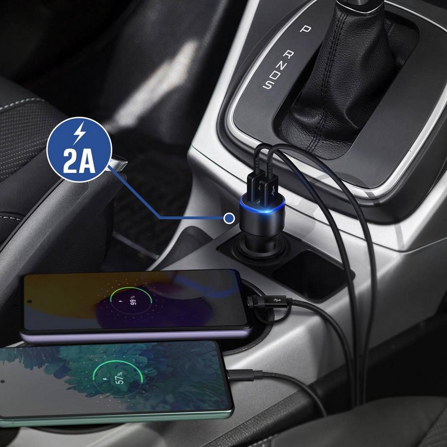 SAMSUNG Fast Charg 15W (2x USB-A) Original Samsung 2x USB Autoladegerät 