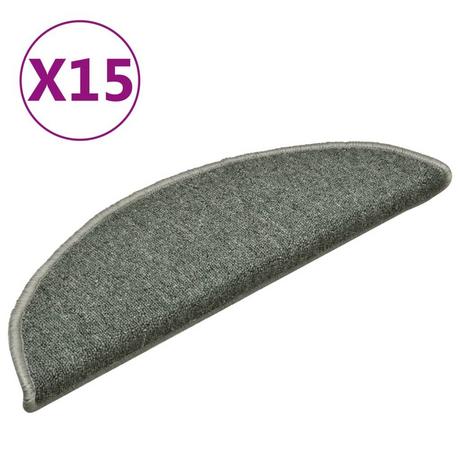 VidaXL Tapis de marches d'escalier 15 pcs polypropylène  