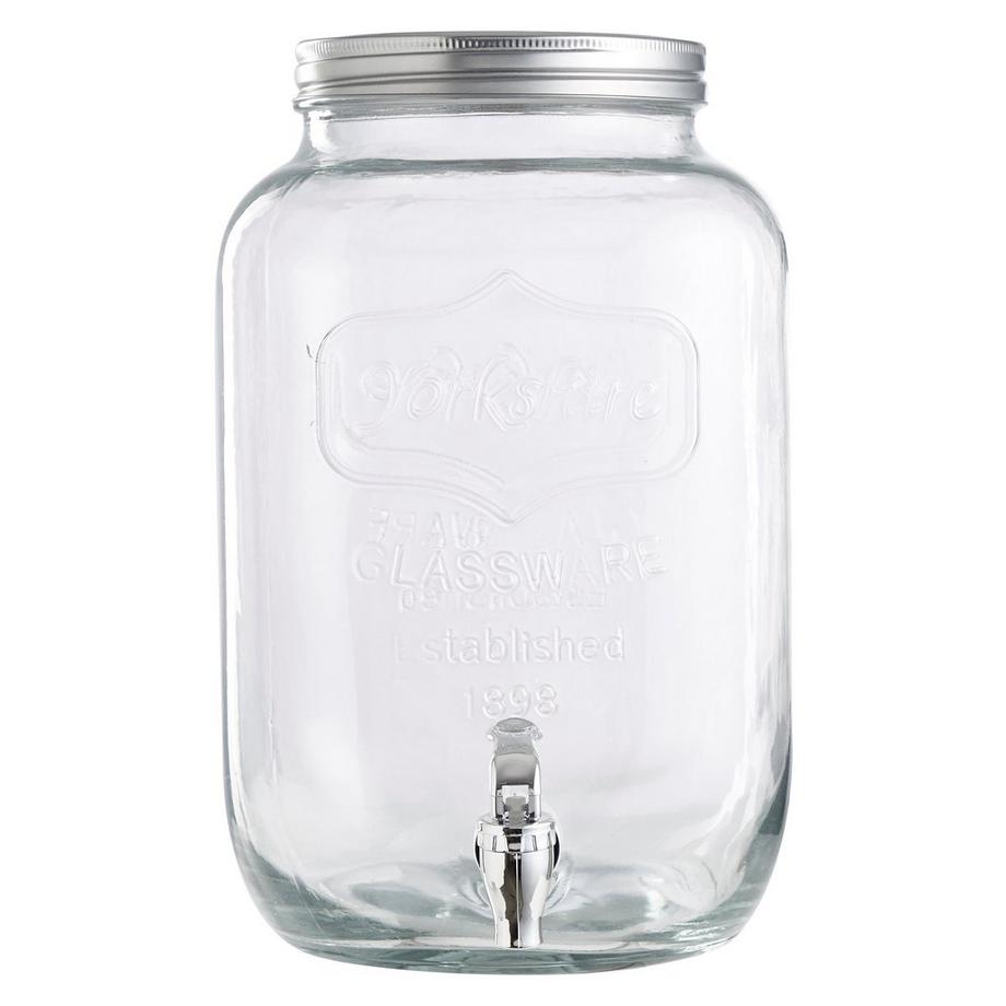 SCHOU  Getränkespender mit Hahn, 8 Liter Glas 