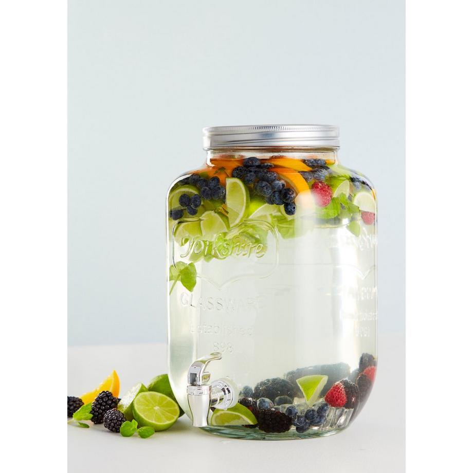 SCHOU  Getränkespender mit Hahn, 8 Liter Glas 