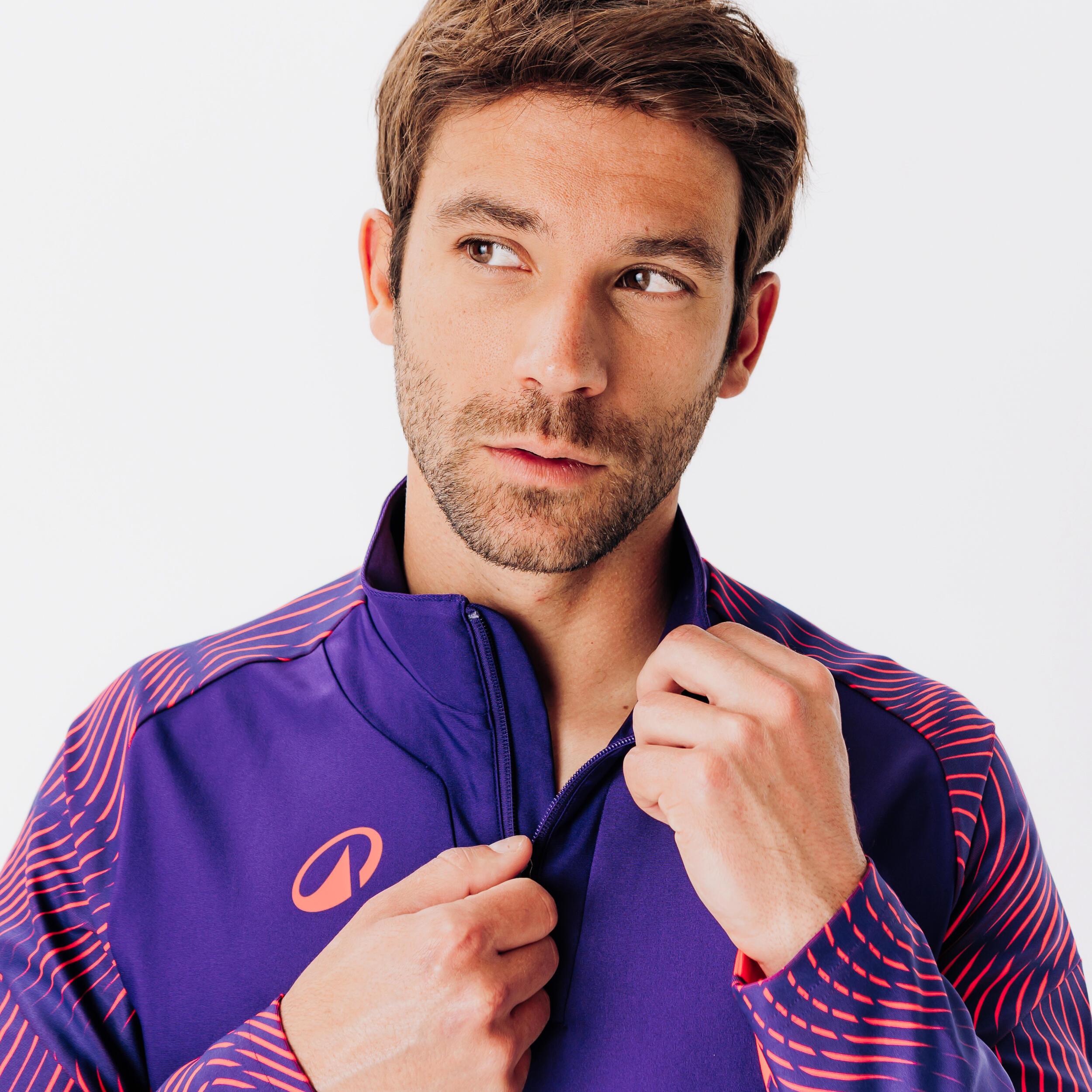 KIPSTA  Felpa calcio mezza zip poliestere 