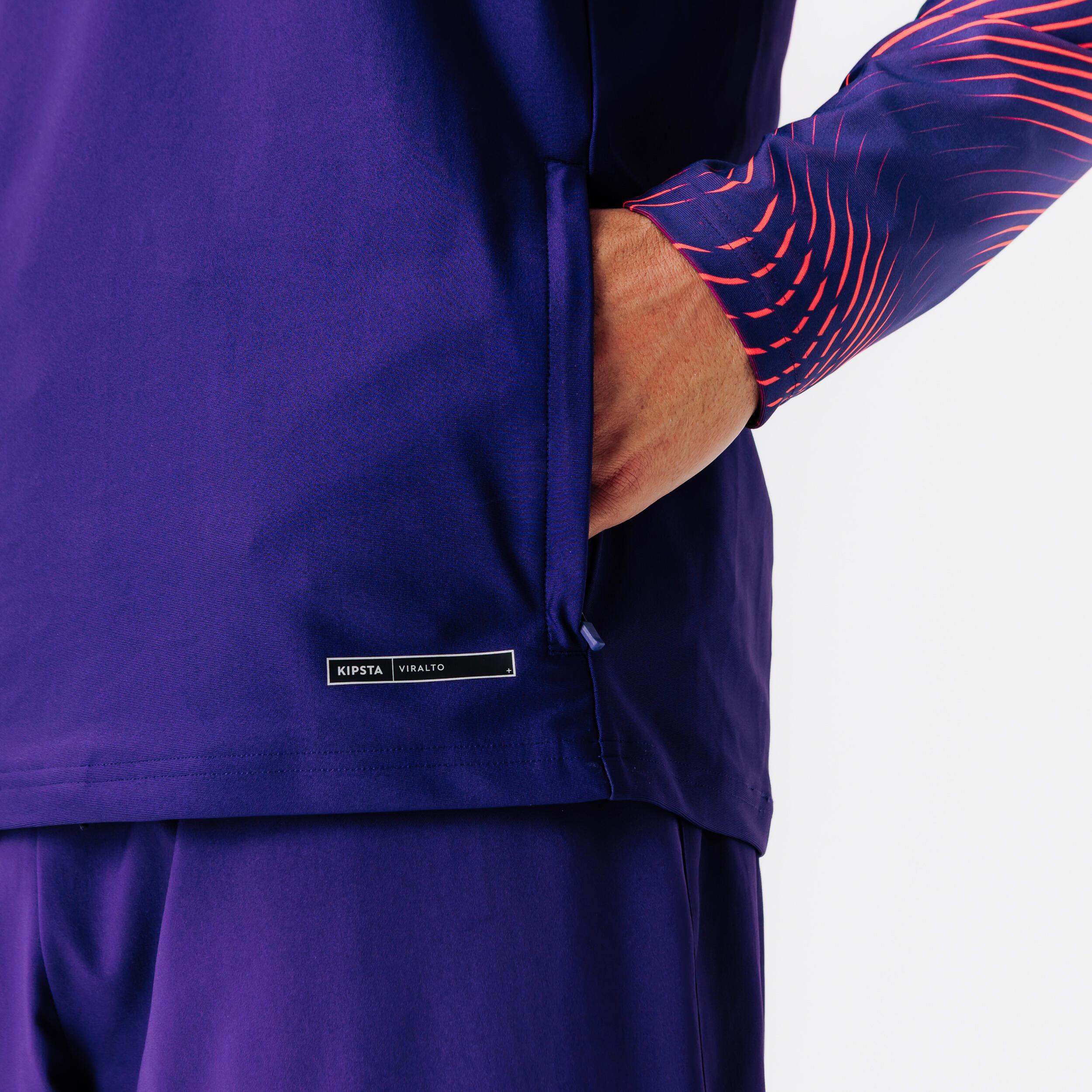 KIPSTA  Felpa calcio mezza zip poliestere 