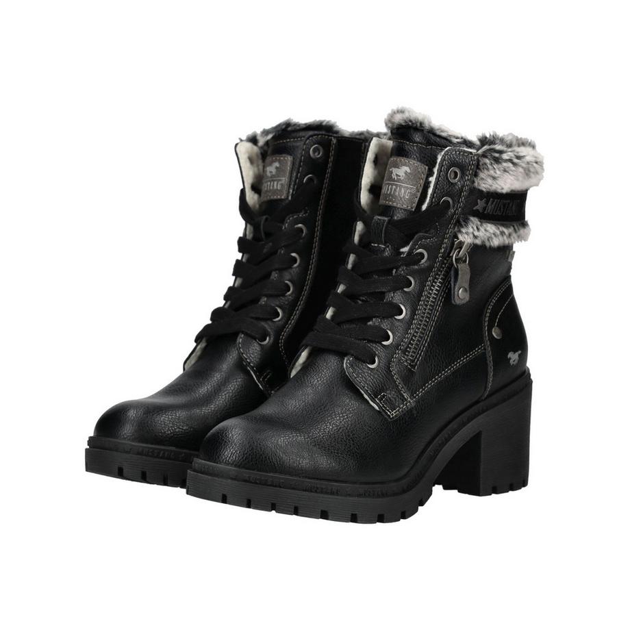 Mustang Stiefeletten mit Blockabsatz und Seitlichem Reissverschluss  