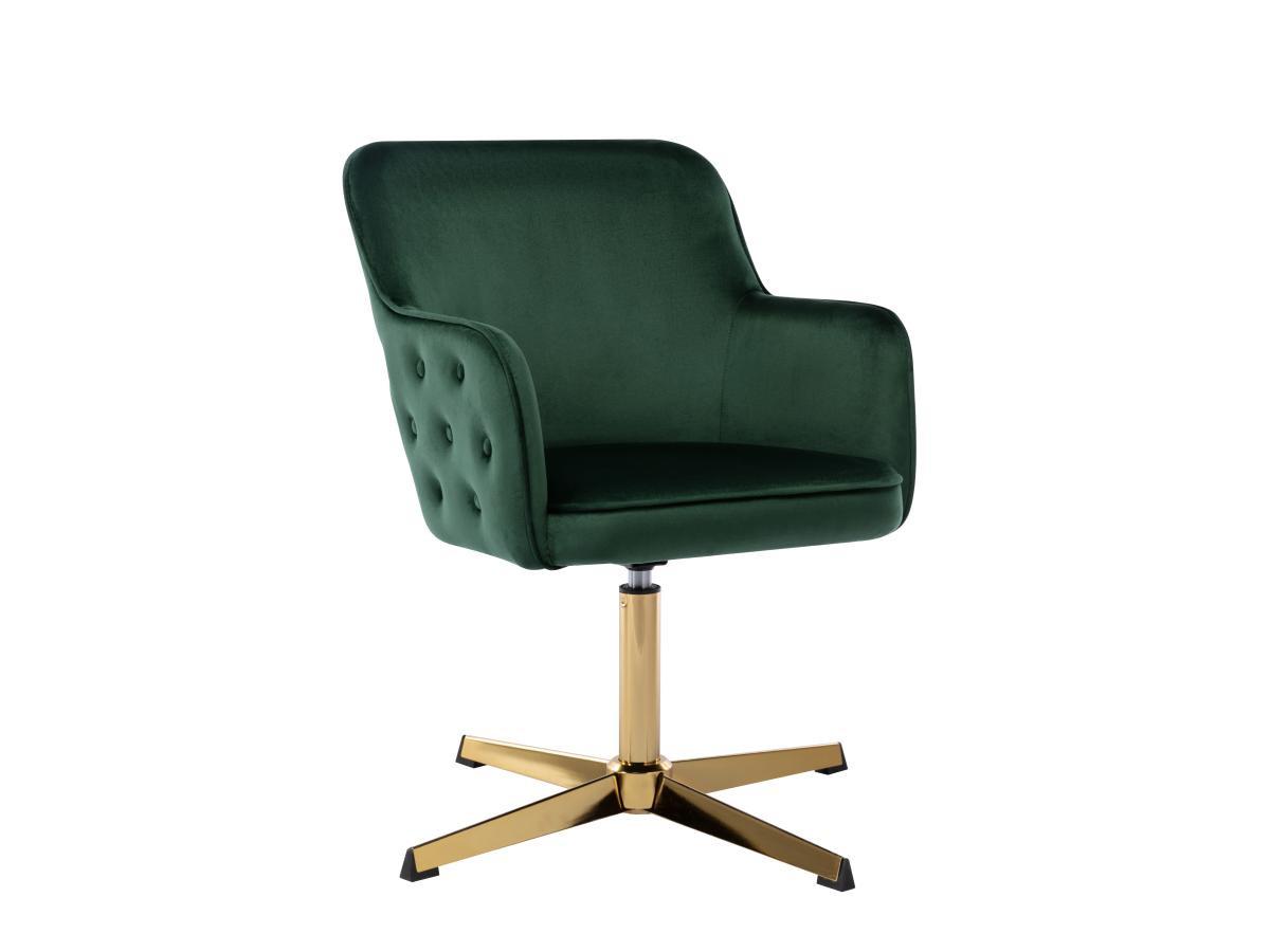 PASCAL MORABITO Chaise de bureau - Velours - Vert et doré - CAPULI de Pascal Morabito  