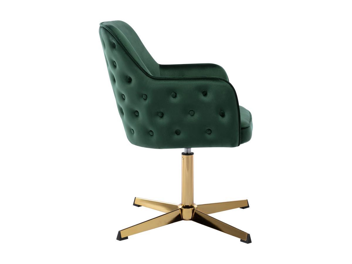 PASCAL MORABITO Chaise de bureau - Velours - Vert et doré - CAPULI de Pascal Morabito  