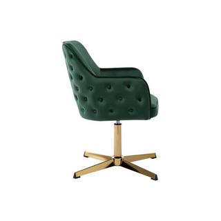 PASCAL MORABITO Chaise de bureau - Velours - Vert et doré - CAPULI de Pascal Morabito  