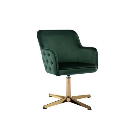 PASCAL MORABITO Chaise de bureau - Velours - Vert et doré - CAPULI de Pascal Morabito  