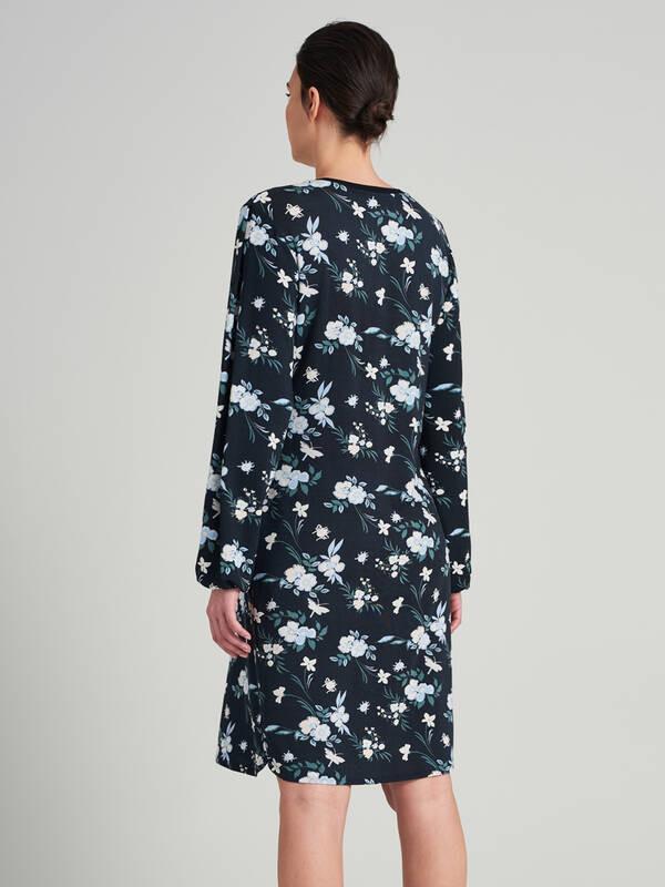 Schiesser Camicia da notte a maniche lunghe con stampa floreale  