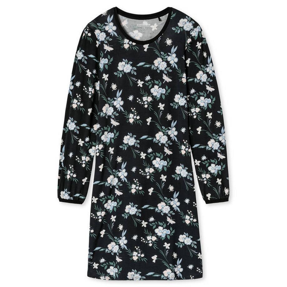 Schiesser Camicia da notte a maniche lunghe con stampa floreale  
