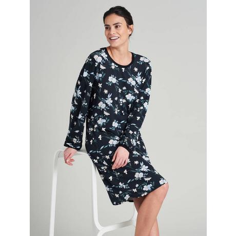 Schiesser Camicia da notte a maniche lunghe con stampa floreale  