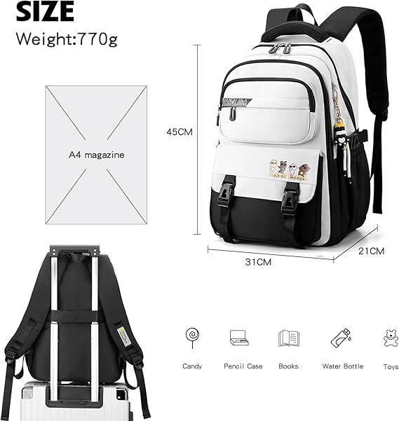 Only-bags.store Teenager Schulrucksack wasserdicht mit Laptopfach  