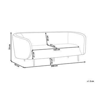 Beliani 3 Sitzer Sofa aus Bouclé Klassisch LOEN  