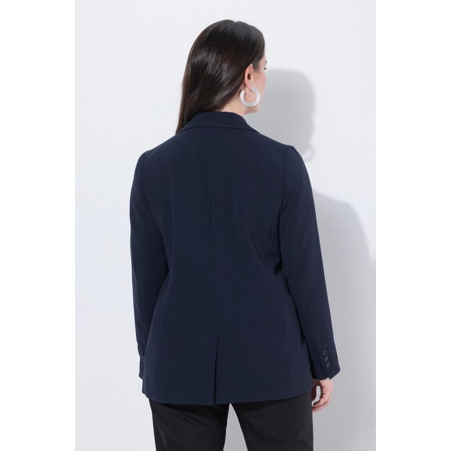 Ulla Popken Blazer Reverskragen Klappentaschen Knopfverschluss  