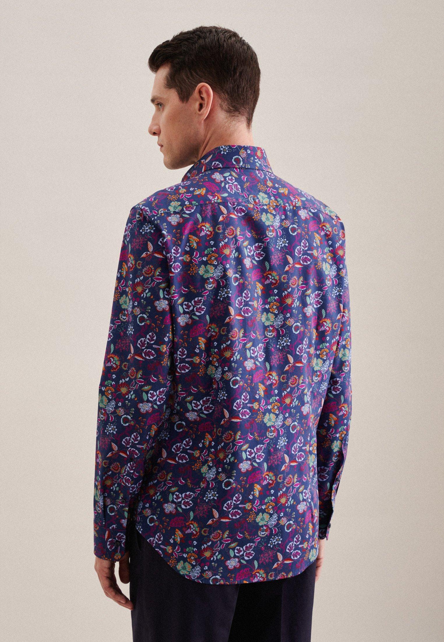 Seidensticker  Business Hemd Slim Fit Langarm Floral 