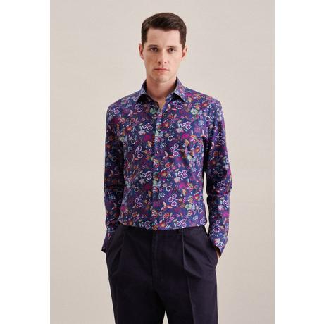 Seidensticker  Business Hemd Slim Fit Langarm Floral 