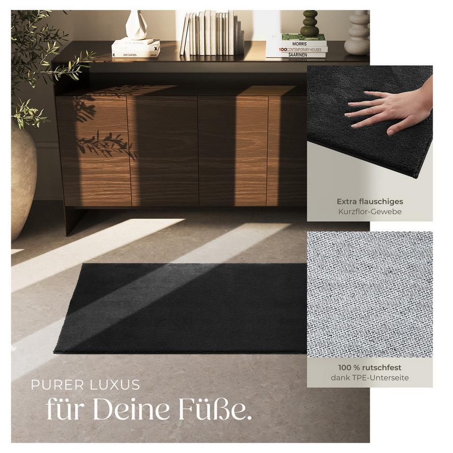 Tectake Tapis à poils ras SOFT ZONE surface douce  