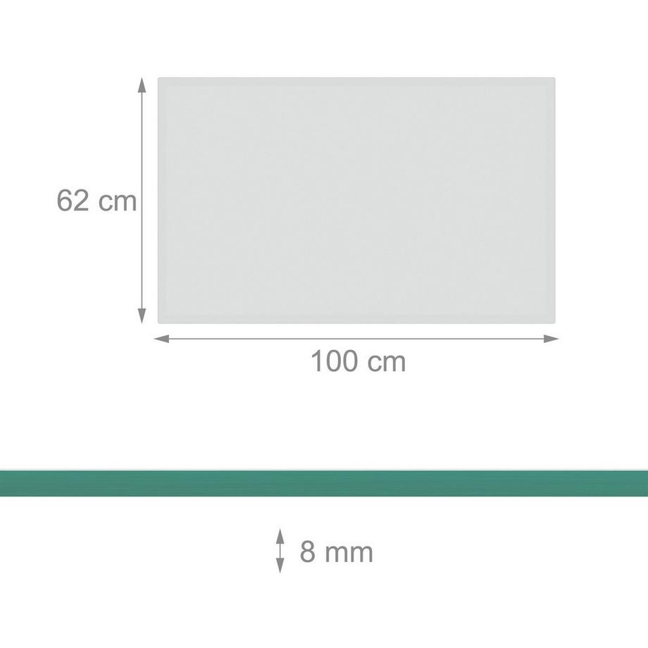 Northix Lastra di vetro 8mm ESG  