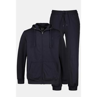 JP1880  Tenue de jogging, Homewear, 2 pièces, veste à capuche et pantalon marine foncé 