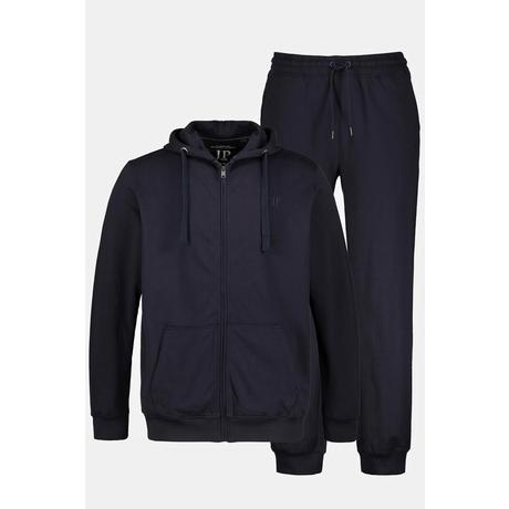 JP1880  Tenue de jogging, Homewear, 2 pièces, veste à capuche et pantalon marine foncé 