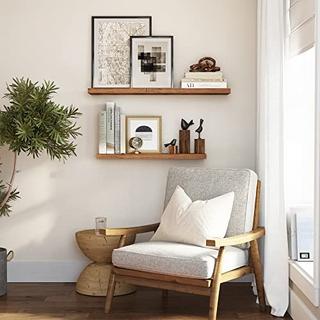 Pricenet Rustikaleses schwebendes Wandregal, 80 cm, trägt 15 kg  