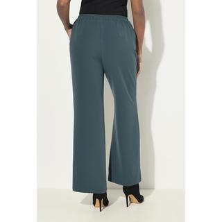 Ulla Popken  Pantalon de tailleur à jambe droite et large. Taille élastique 