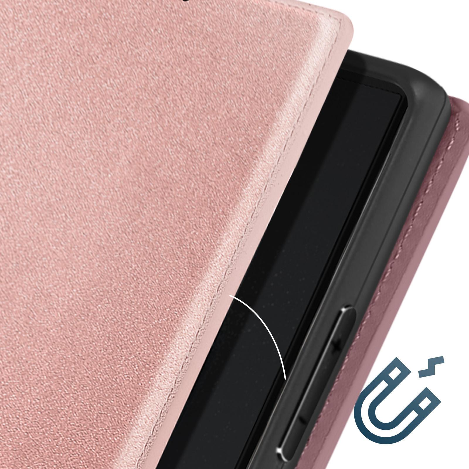 Avizar  Étui Samsung S24 Ultra Folio Rose Gold 