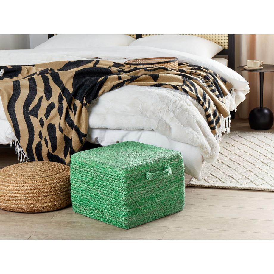 Beliani Pouf en Jute Boho DHADAR  