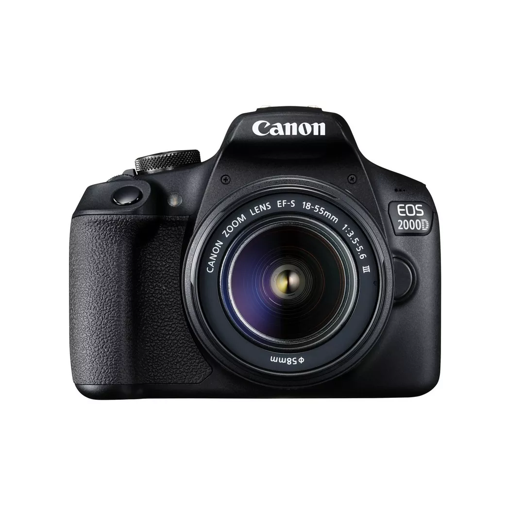 Canon EOS 2000D BK 18-55 IS + SB130 +16GB EU26 Kit d'appareil-photo SLR 24,1 MP CMOS 6000 x 4000 pixels Noir