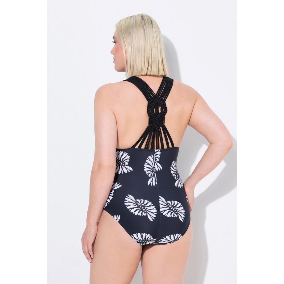 Ulla Popken Costume da bagno Inserto Macramè Coppe Morbide Riciclato  