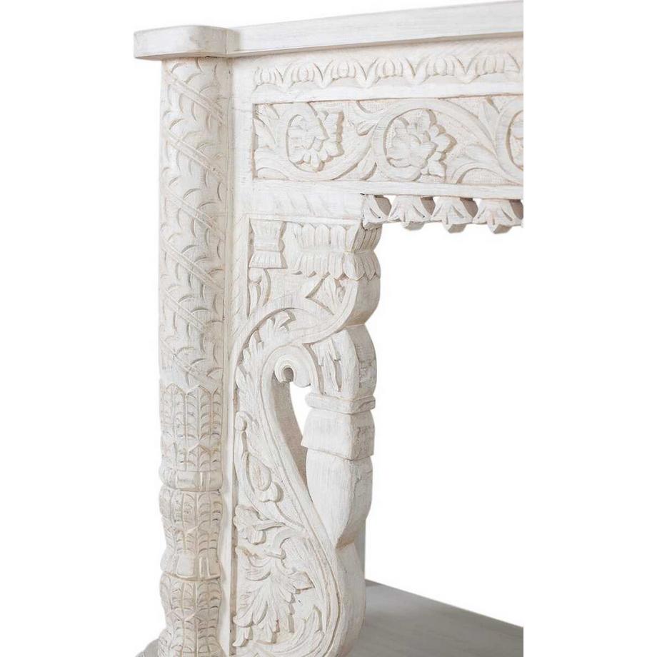 mutoni Konsole Antique Mangoholz antikweiss 180x90  