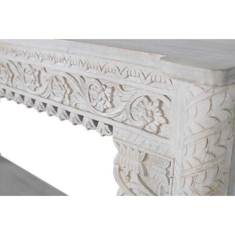 mutoni Konsole Antique Mangoholz antikweiss 180x90  