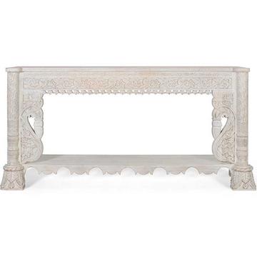 Konsole Antique Mangoholz antikweiss 180x90