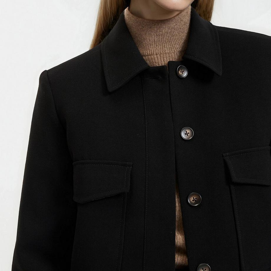 La Redoute Collections Kurze Oversize Jacke mit Knopfleiste  