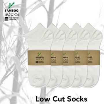 Bambus Socken low-cut, bianco ( 5 Paar pro Pack), Größe XL