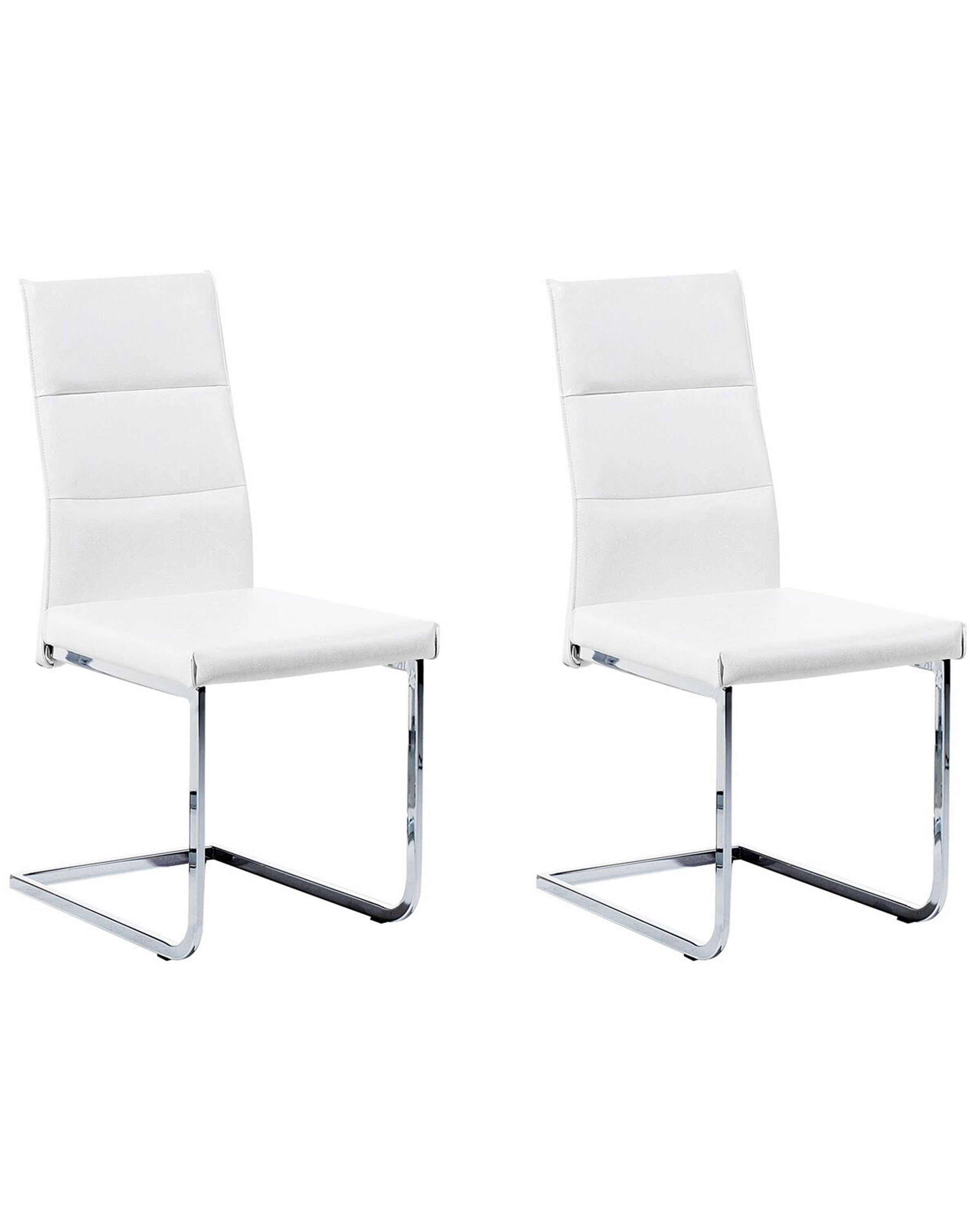 Beliani Lot de 2 chaises en Cuir PU Moderne ROCKFORD  